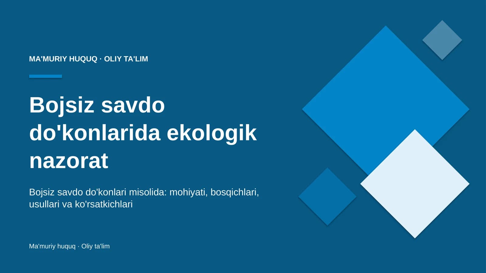 Ekologik nazorat: mohiyati