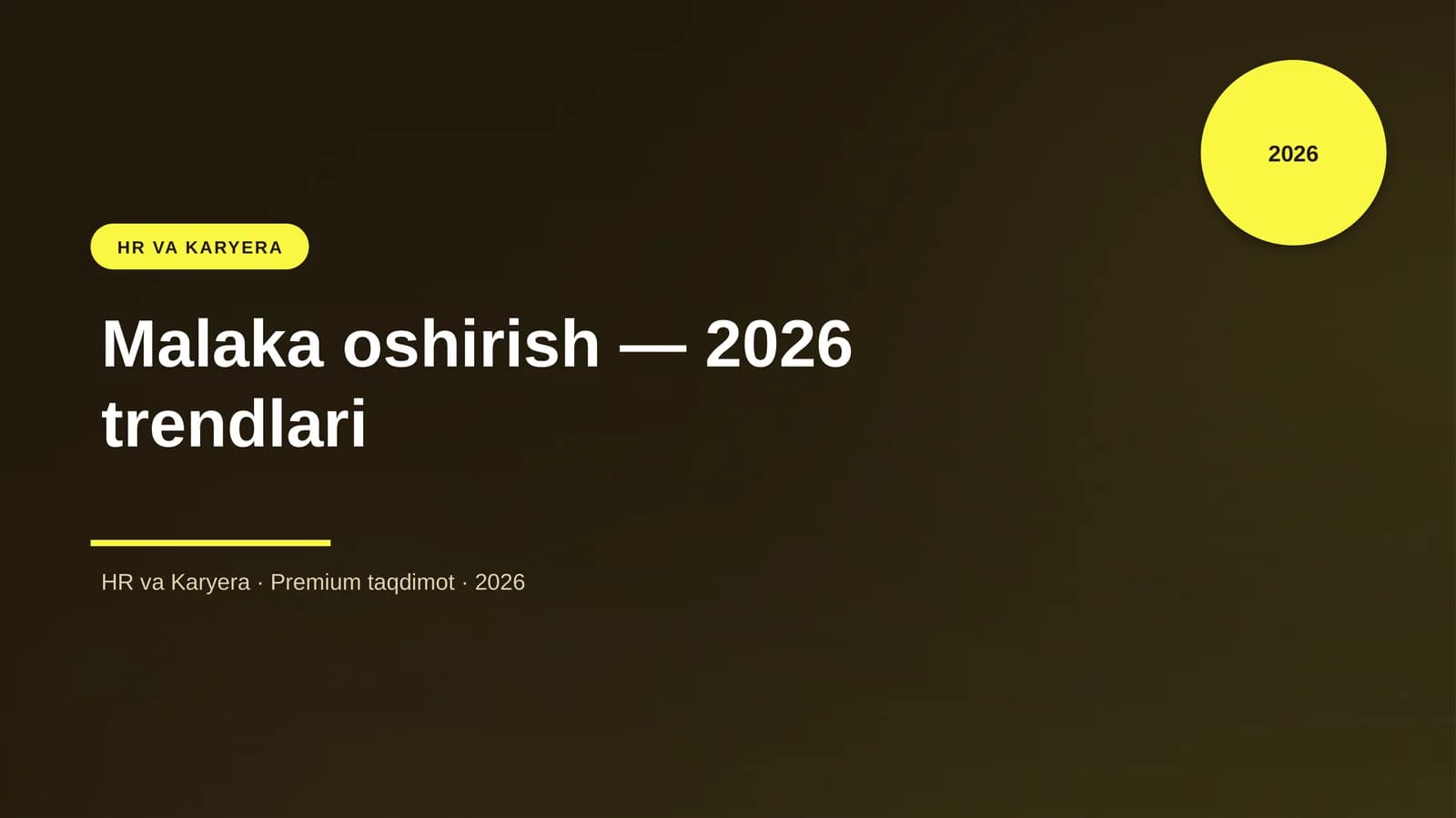Malaka oshirish — 2026 trendlari