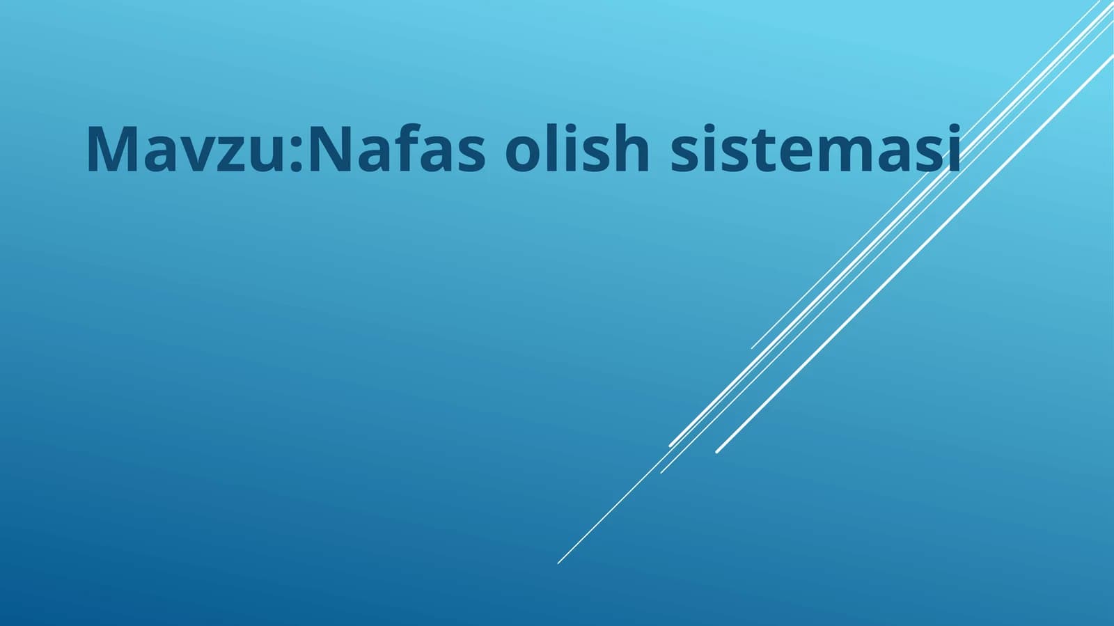 Nafas olish sistemasi