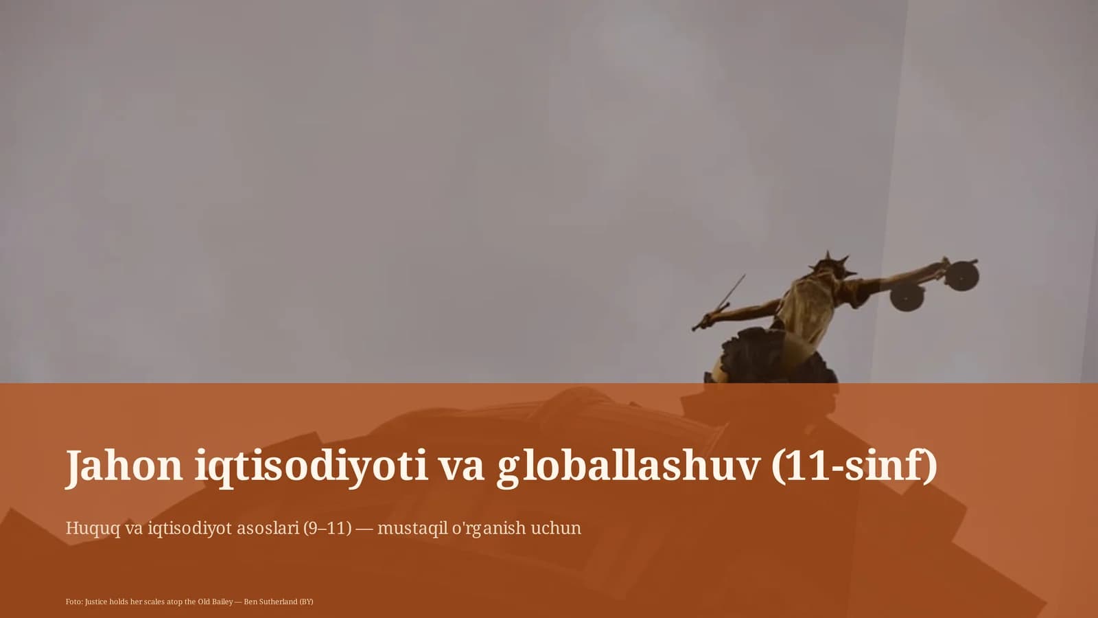 Jahon iqtisodiyoti va globallashuv (11-sinf)
