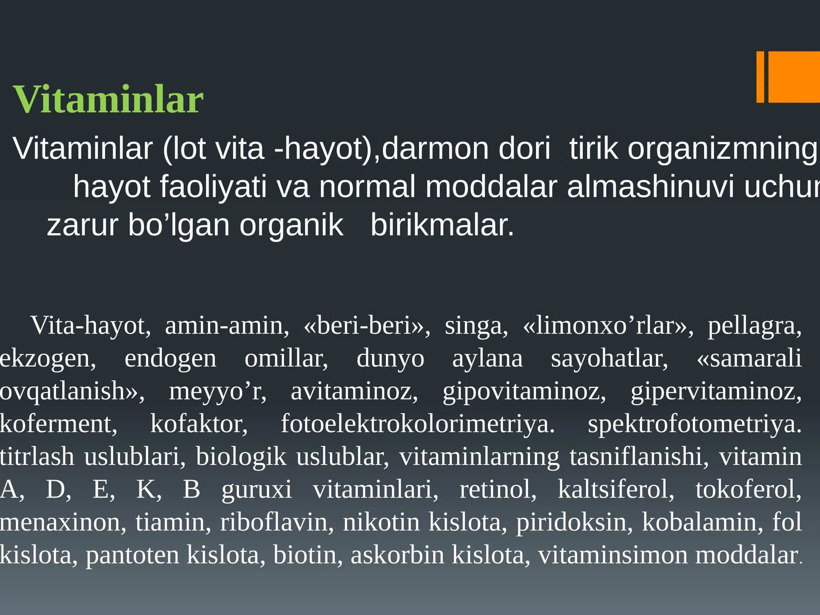 Vitaminlar