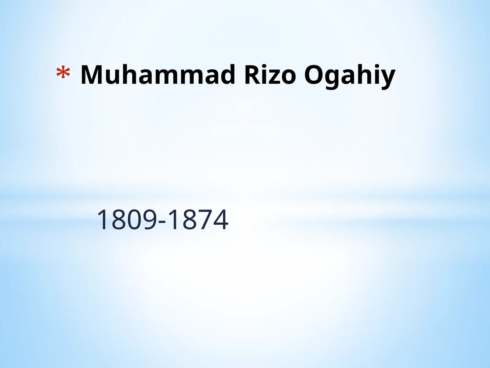 Muhammad Rizo Ogahiy