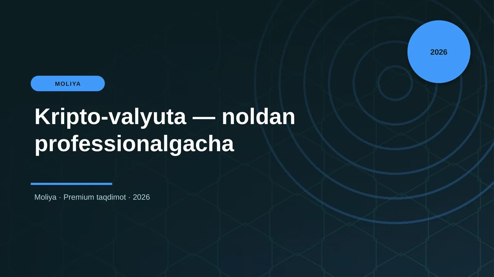Kripto-valyuta — noldan professionalgacha