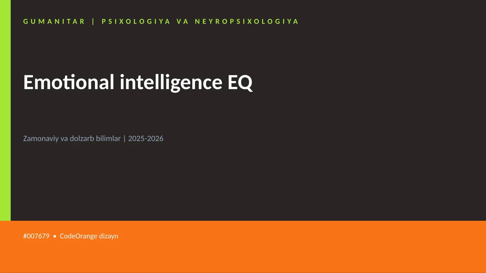 Emotional intelligence EQ