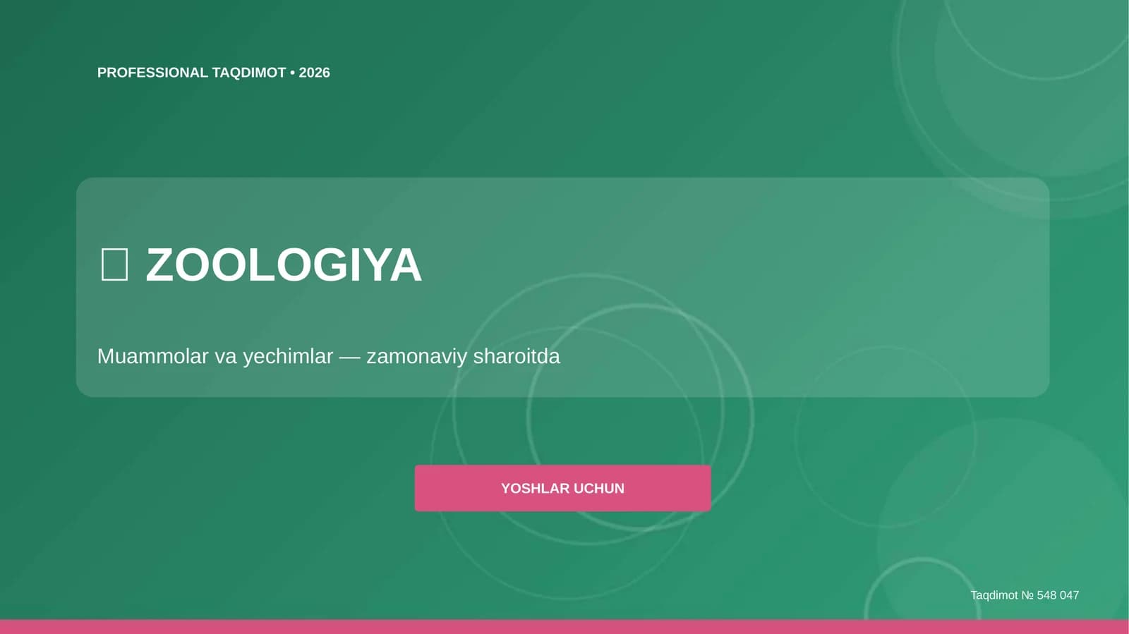 Zoologiya taqdimoti