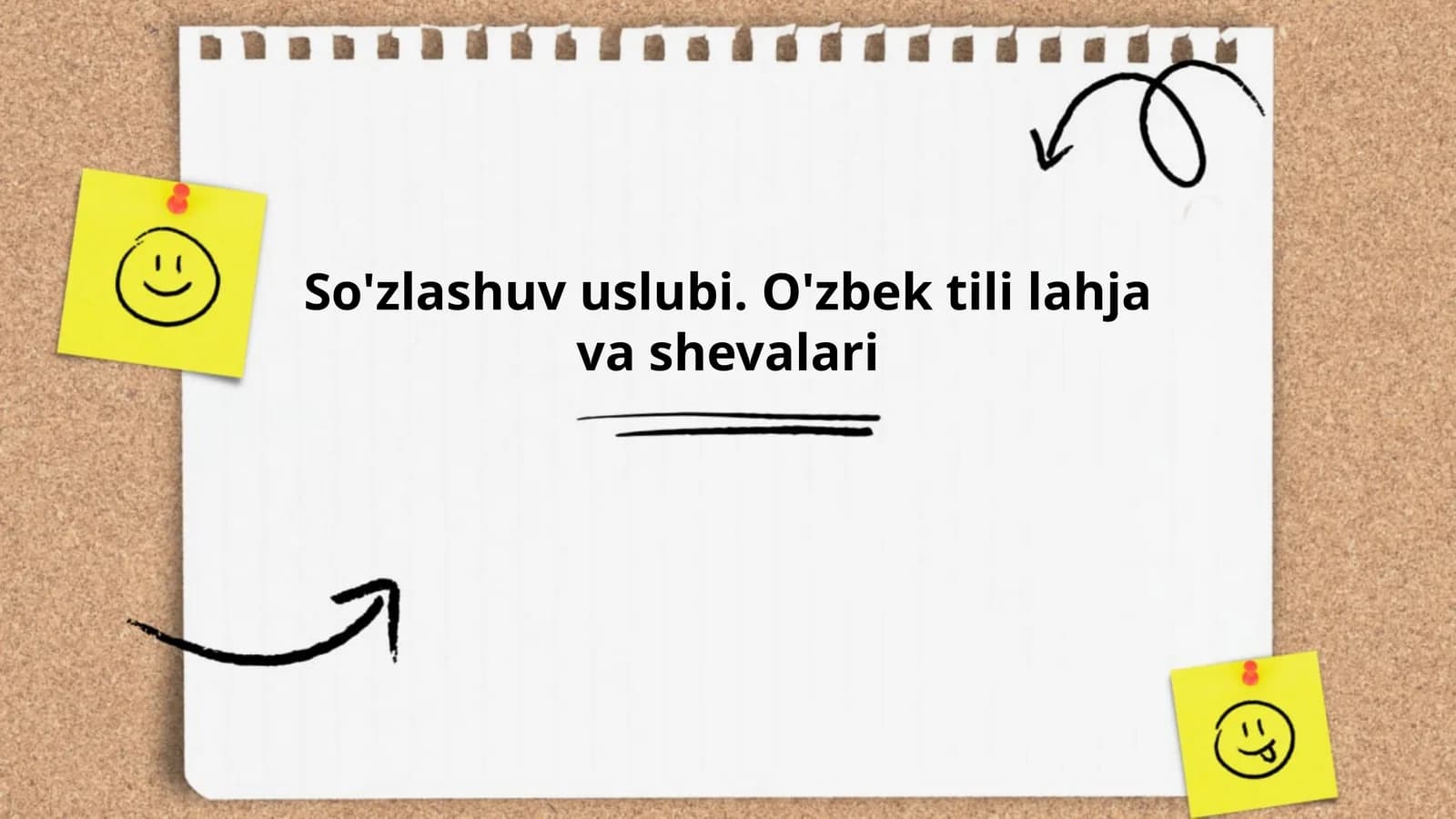 So'zlashuv uslubi. O'zbek tili lahja va shevalari