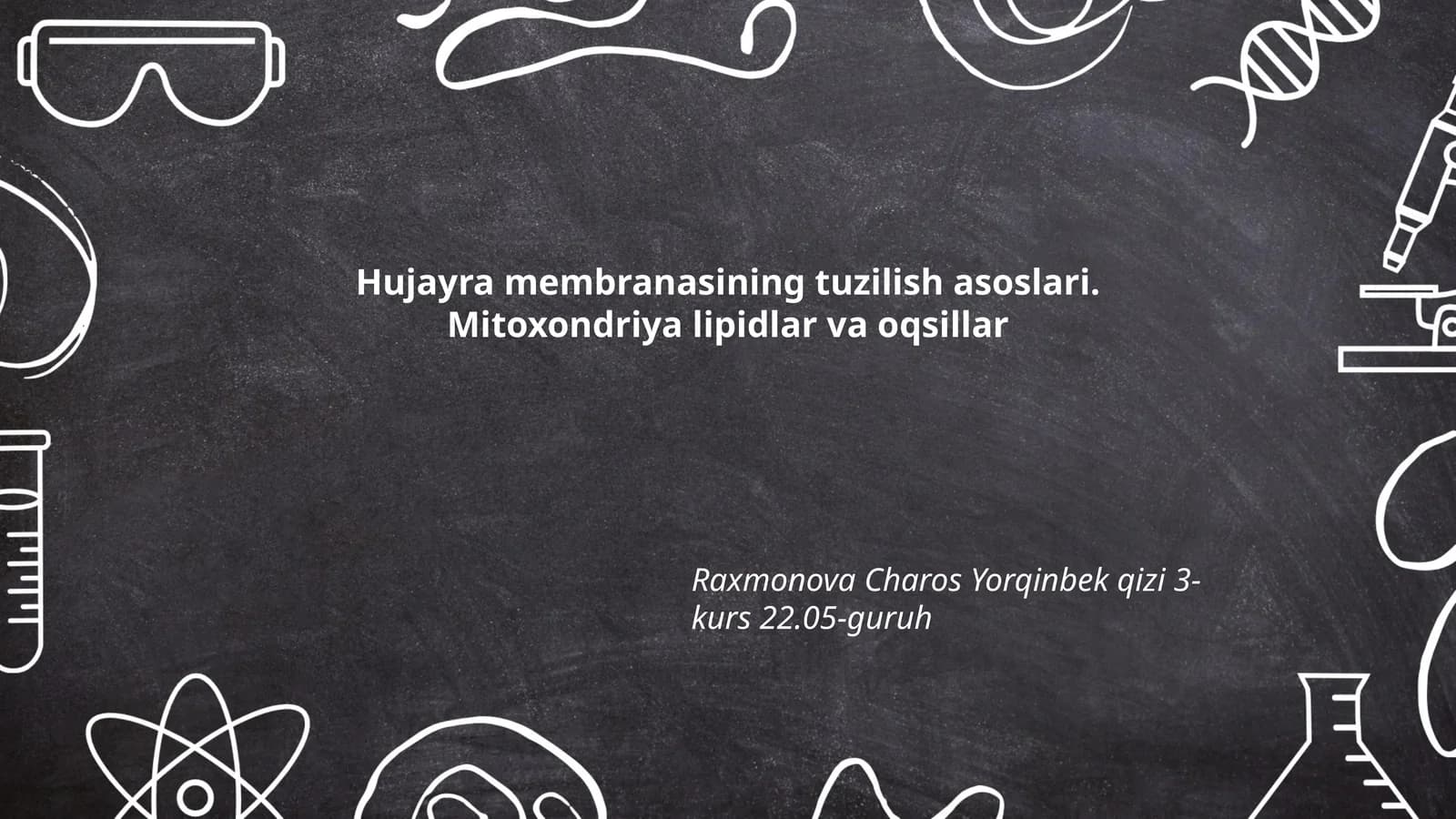 Hujayra membranasining tuzilish asoslari