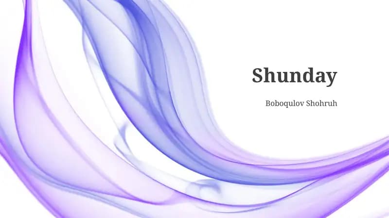 "So What, Shunday"
