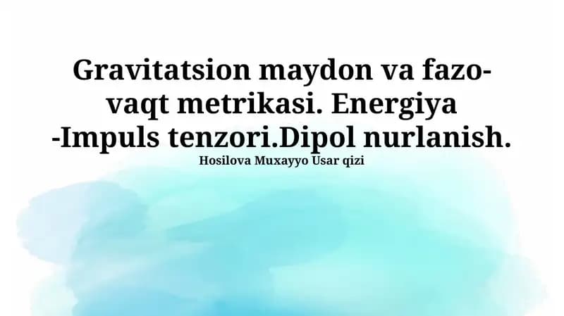 Dipol nurlanishi