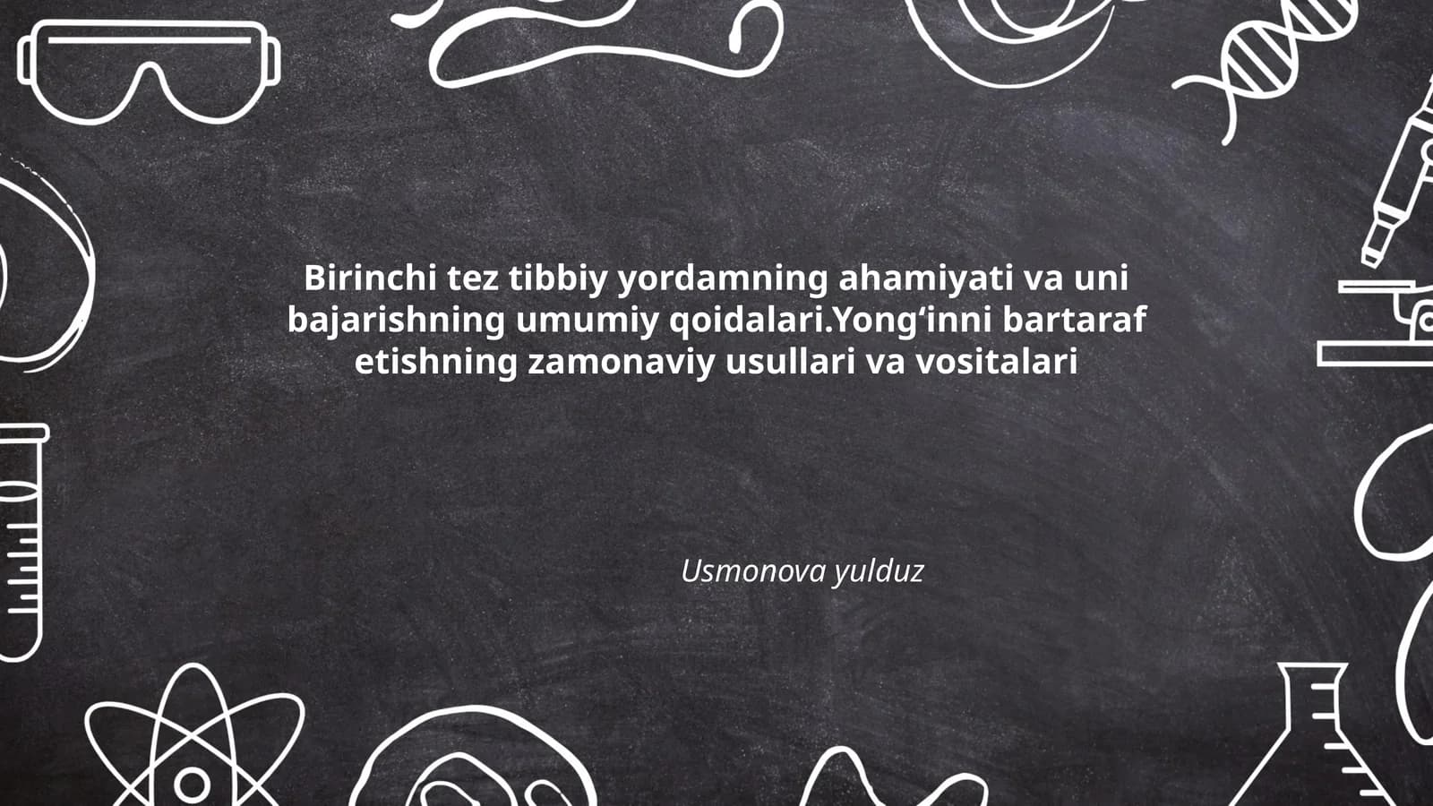 Birinchi tez tibbiy yordamning ahamiyati