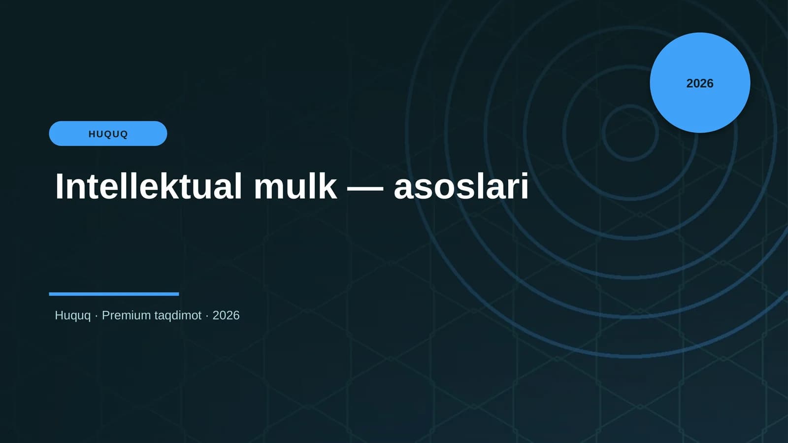 Intellektual mulk — asoslari