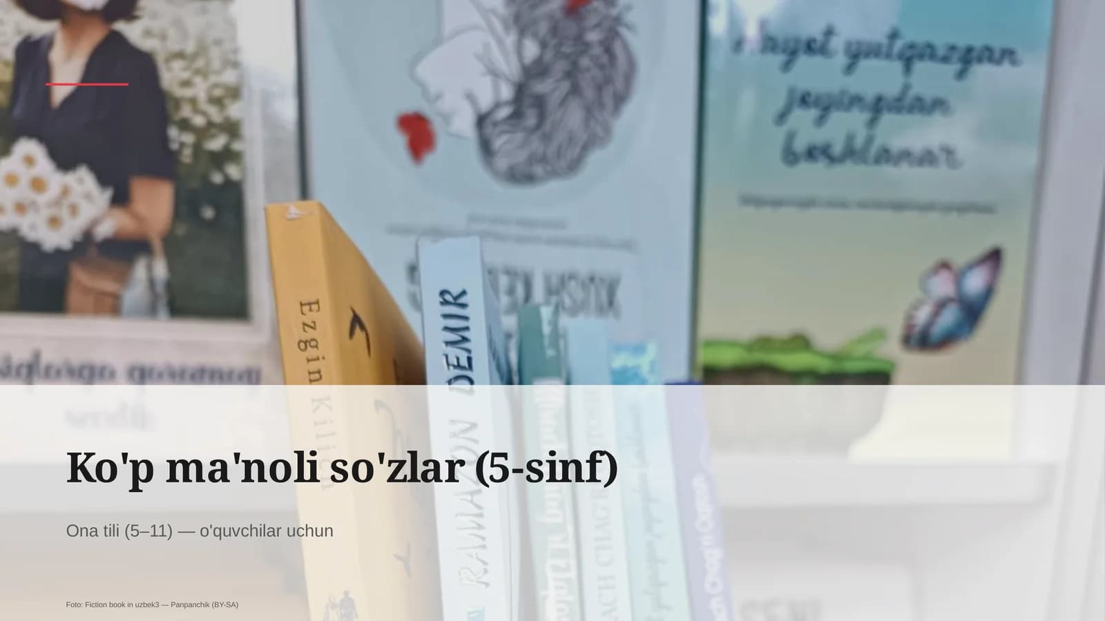 Ko'p ma'noli so'zlar (5-sinf)