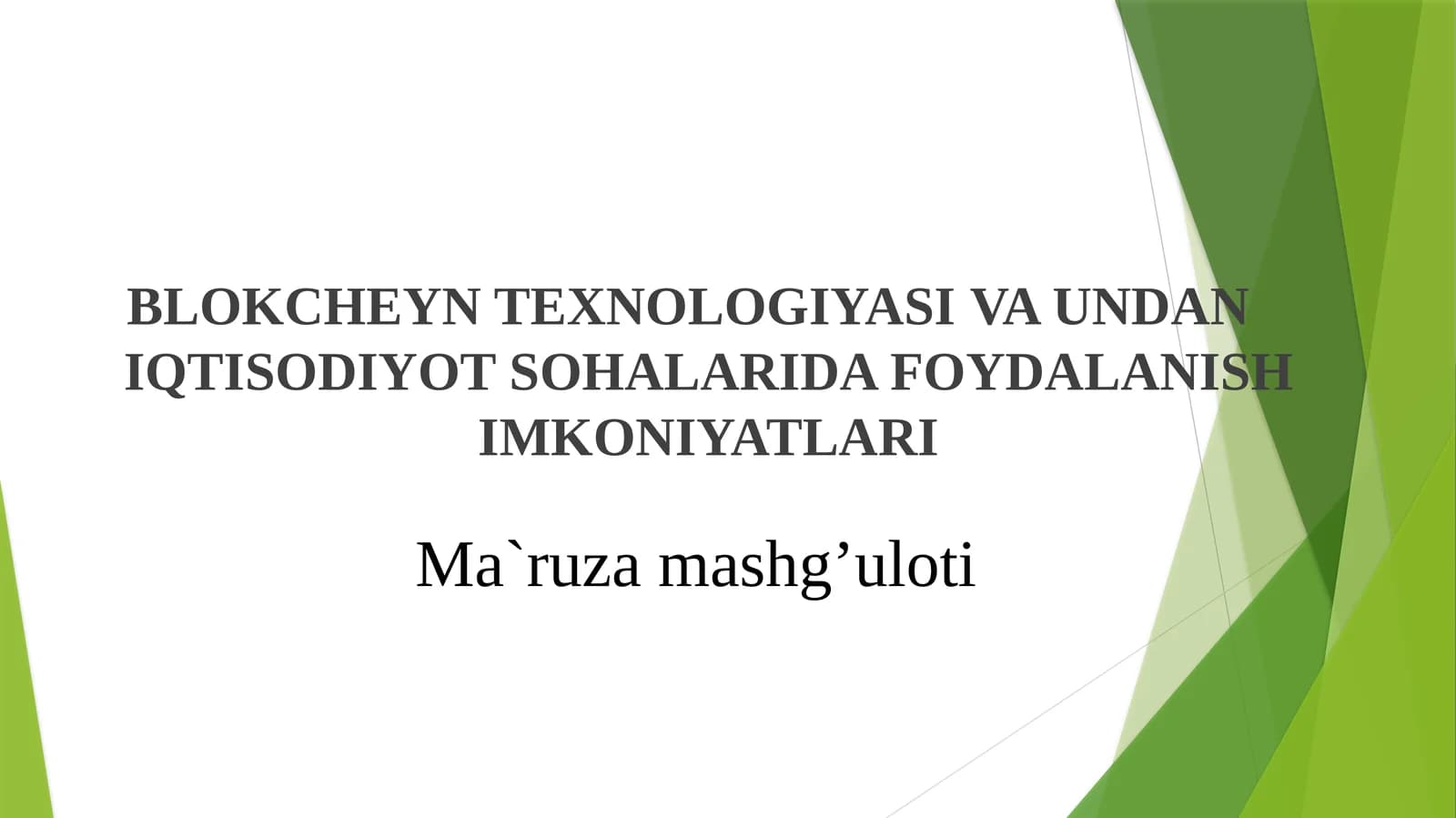 Ma`ruzamashg’uloti