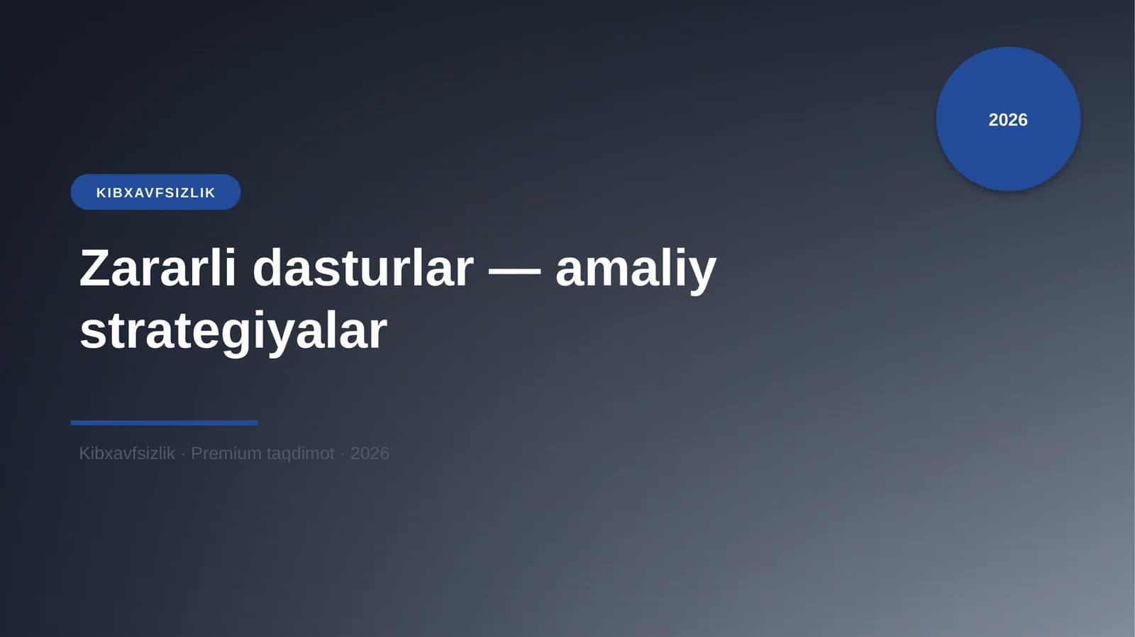 Zararli dasturlar — amaliy strategiyalar