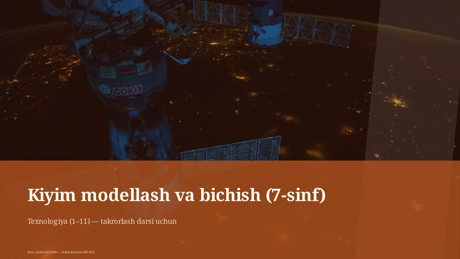 Kiyim modellash va bichish (7-sinf)