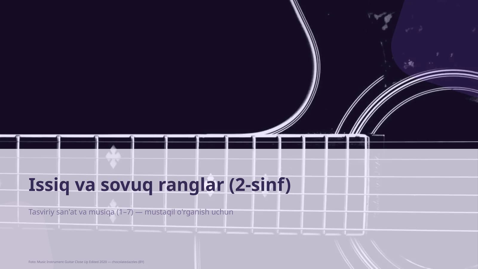 Issiq va sovuq ranglar (2-sinf)