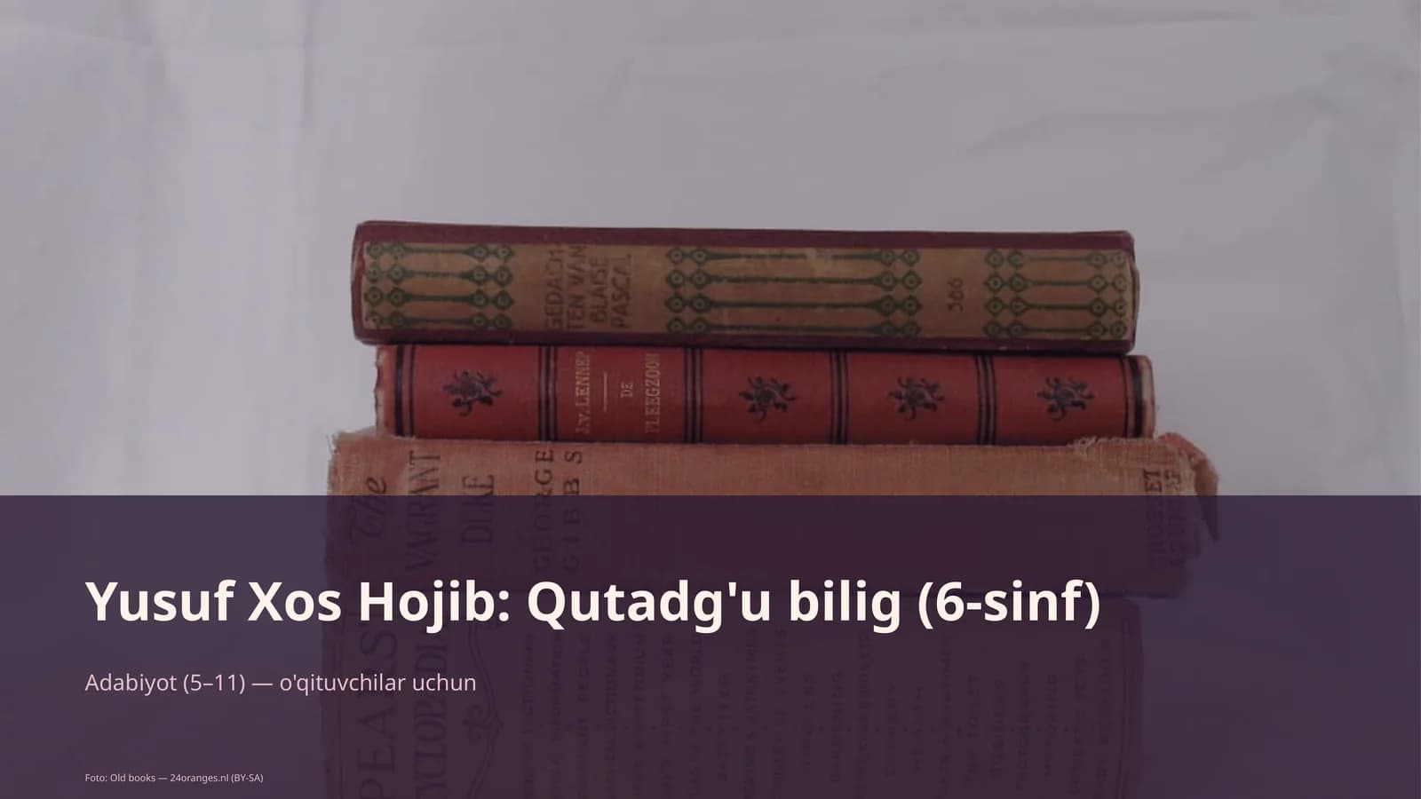 Yusuf Xos Hojib: Qutadg'u bilig (6-sinf)