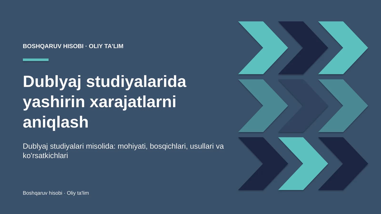 Dublyaj studiyalarida yashirin xarajatlarni aniqlash