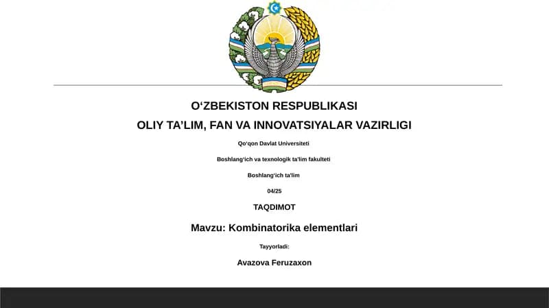Kombinatorika elementlari