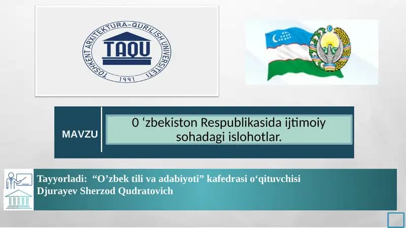 O’zbek tiliva adabiyoti