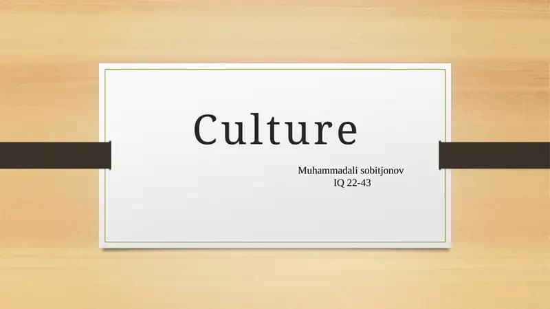 Culture