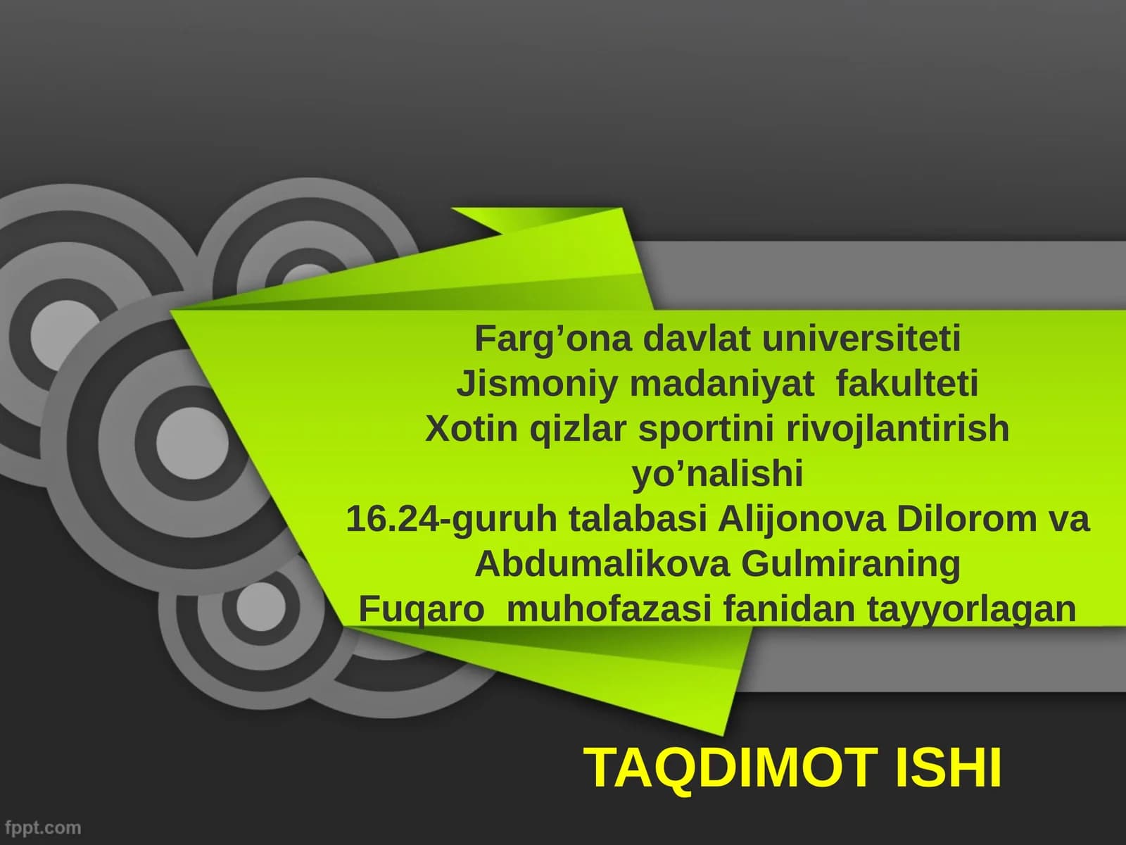 Fuqaro muxofazasi fanidantayyorlagan
