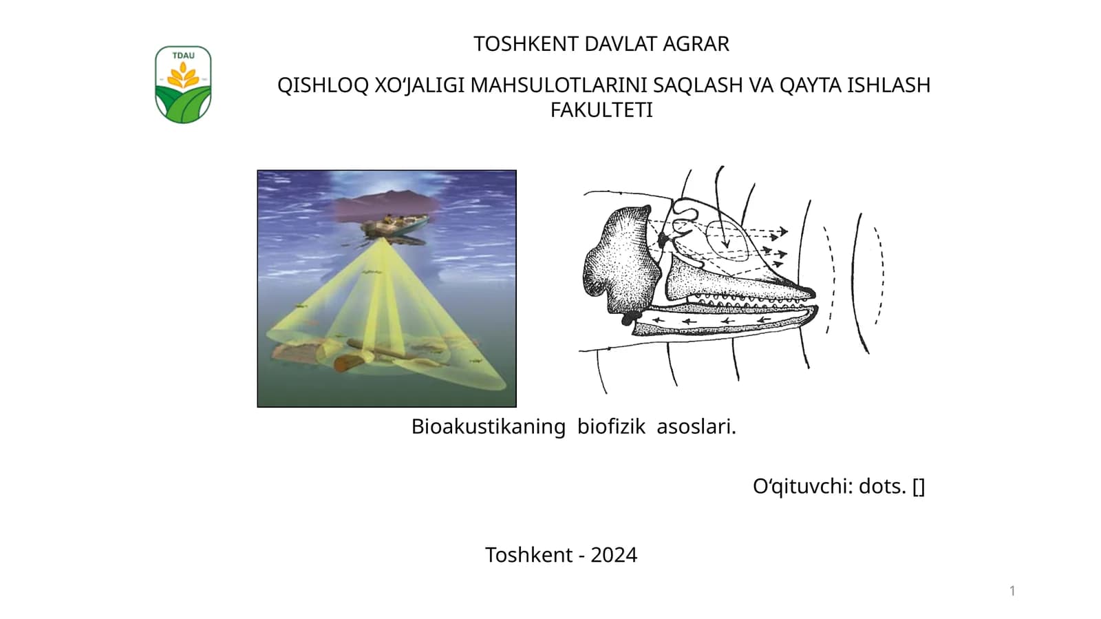 Bioakustikaning Biofizik Asoslari