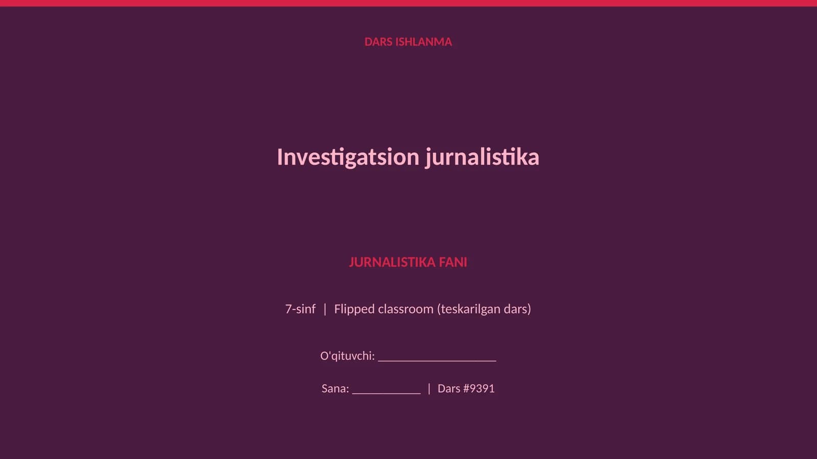 Investigatsion jurnalistika