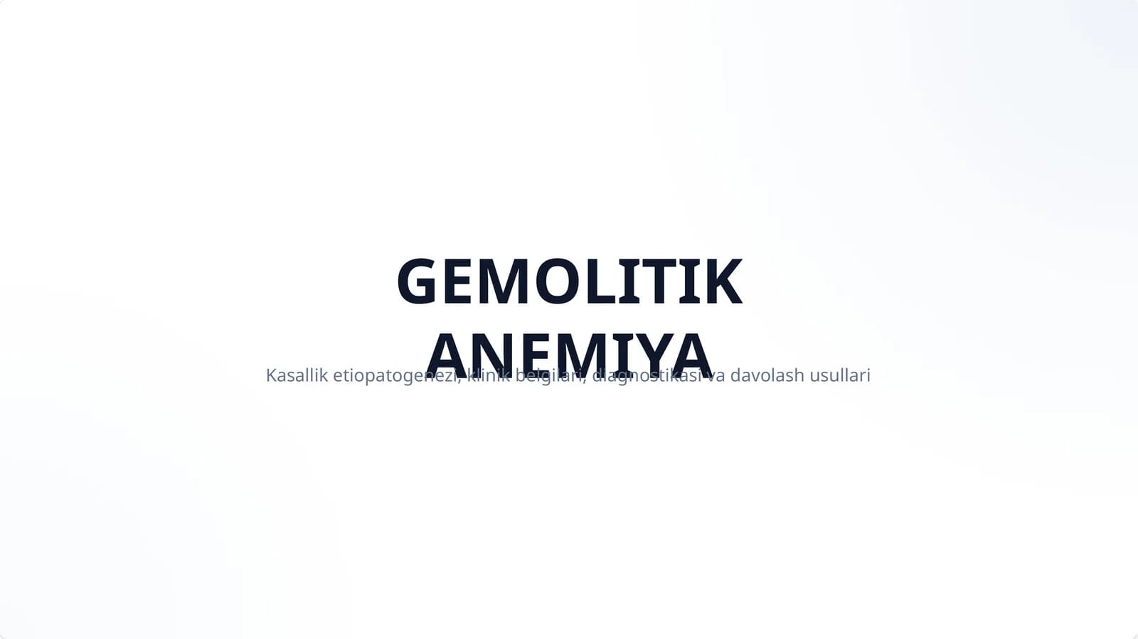 Gemolitik anemiya