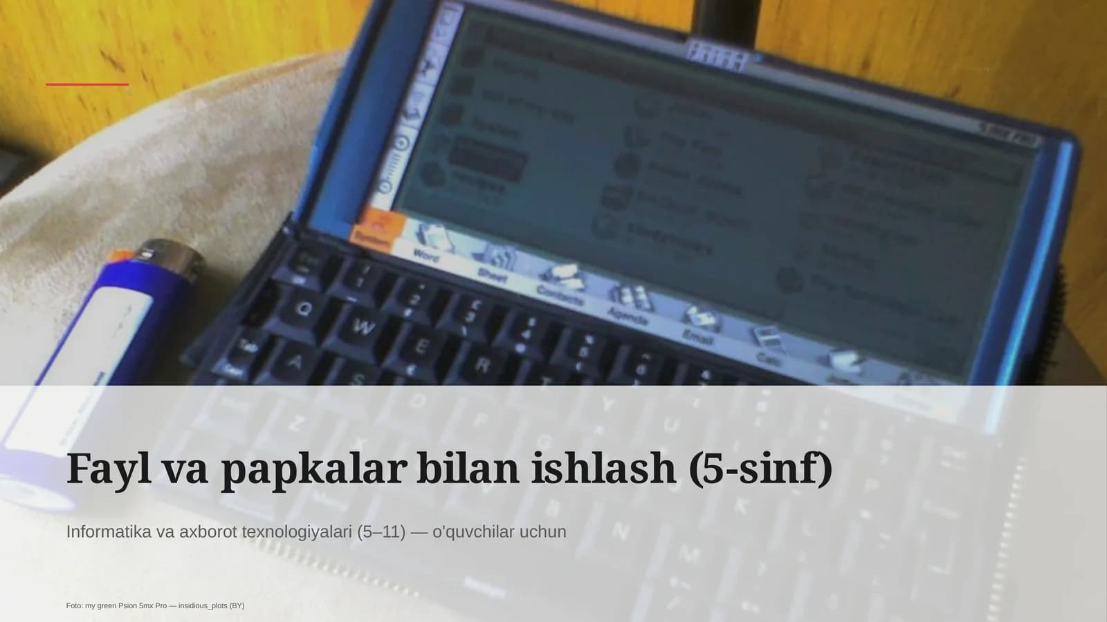 Fayl va papkalar bilan ishlash (5-sinf)