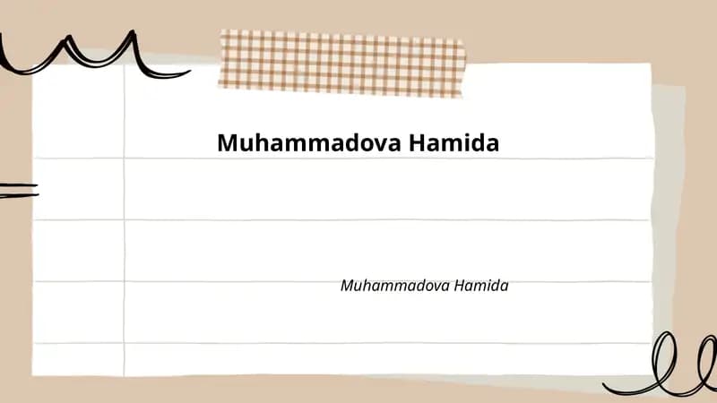 Muhammadova Hamida