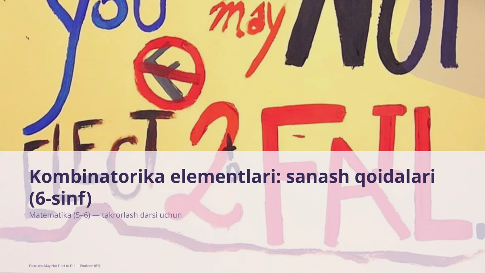 Kombinatorika elementlari: sanash qoidalari (6-sinf)