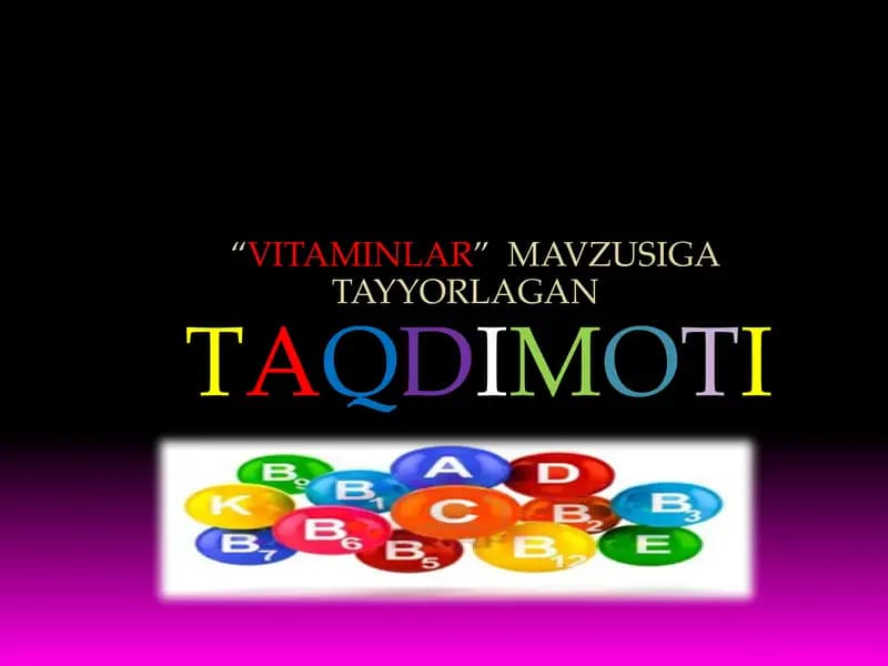 VITAMINLAR