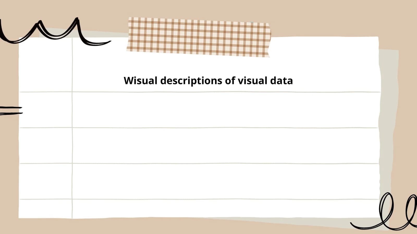Wisual descriptions of visual data