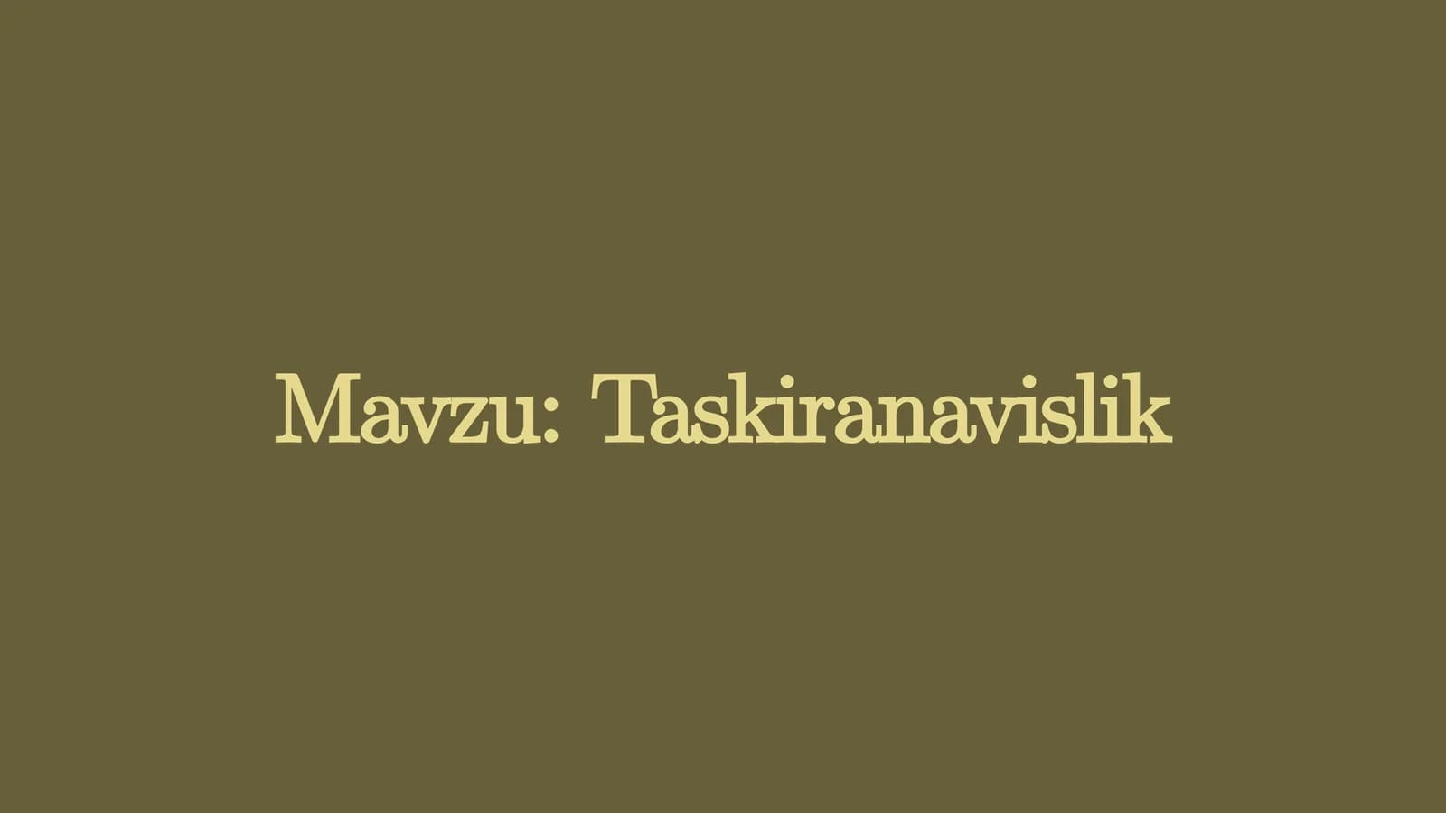 Taskiranavislik
