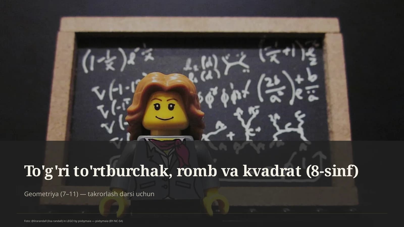 To'g'ri to'rtburchak, romb va kvadrat (8-sinf)