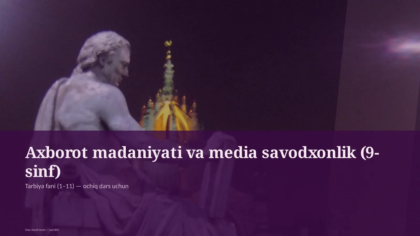 Axborot madaniyati va media savodxonlik (9-sinf)