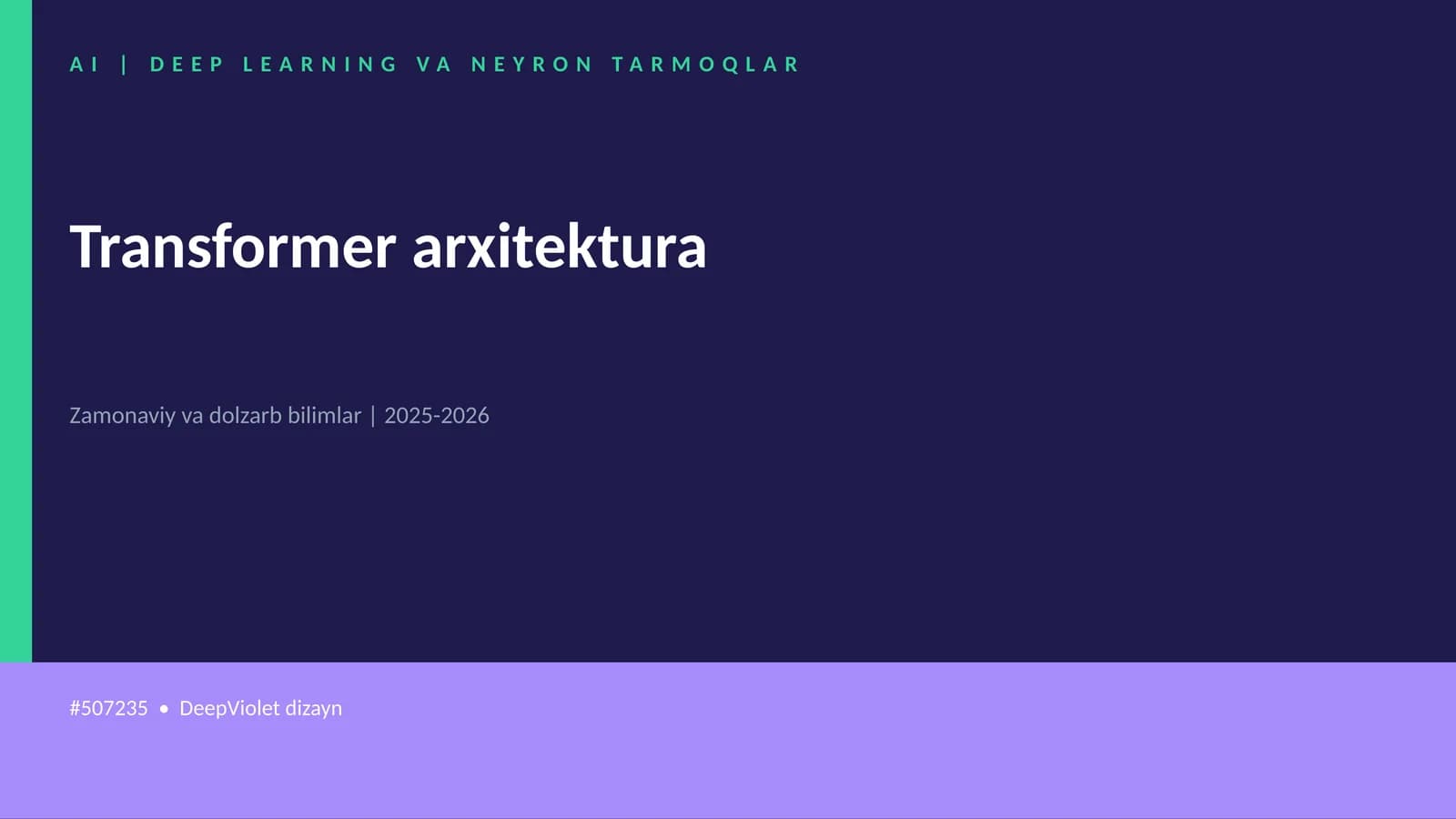 Transformer arxitektura