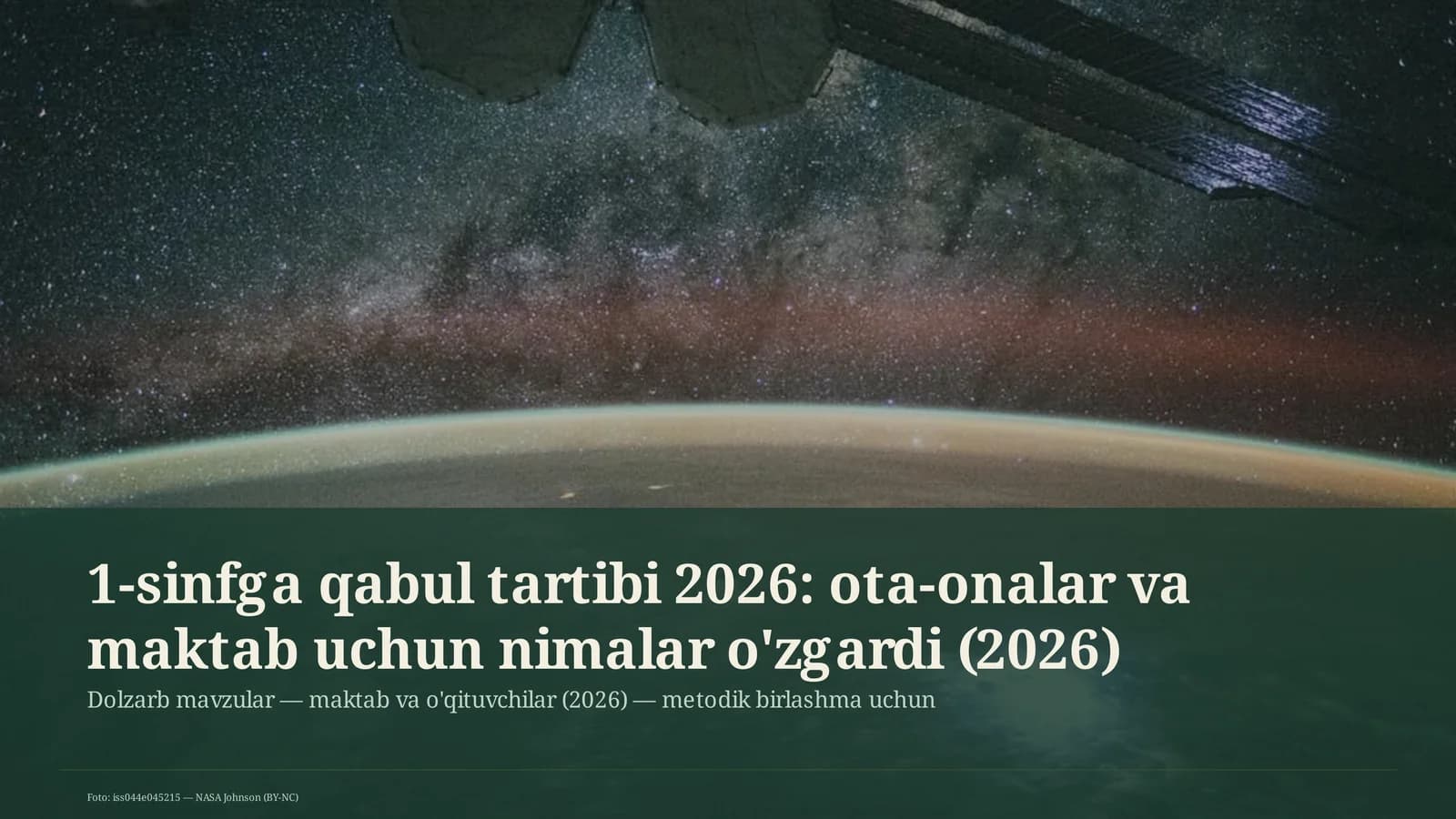 Dolzarb mavzular — maktab va o'qituvchilar (2026)
