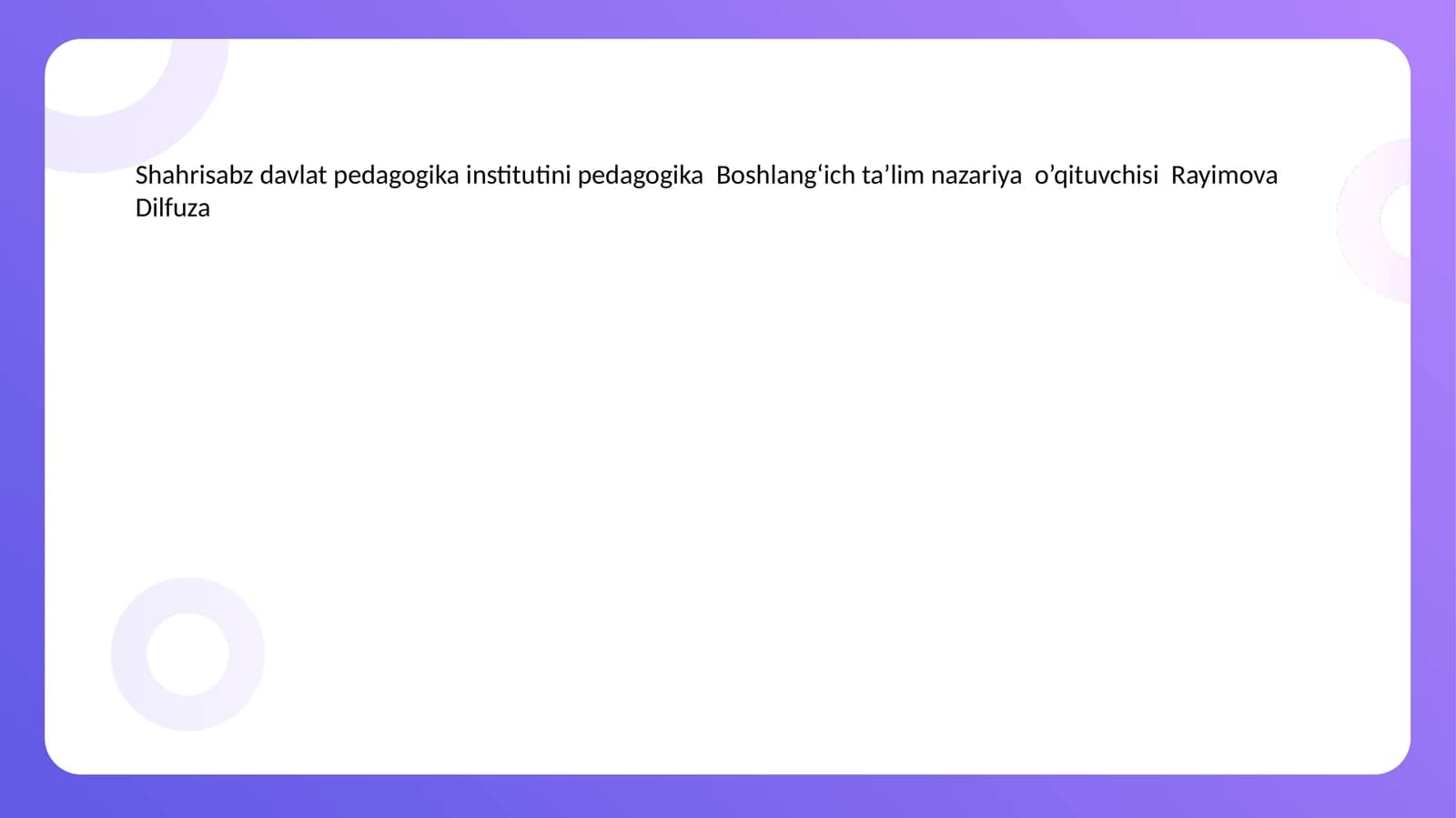 Mavzu.Boshlang’ichsinfmatematikadarslaridasinfdantashqariishlarnitashkiletish