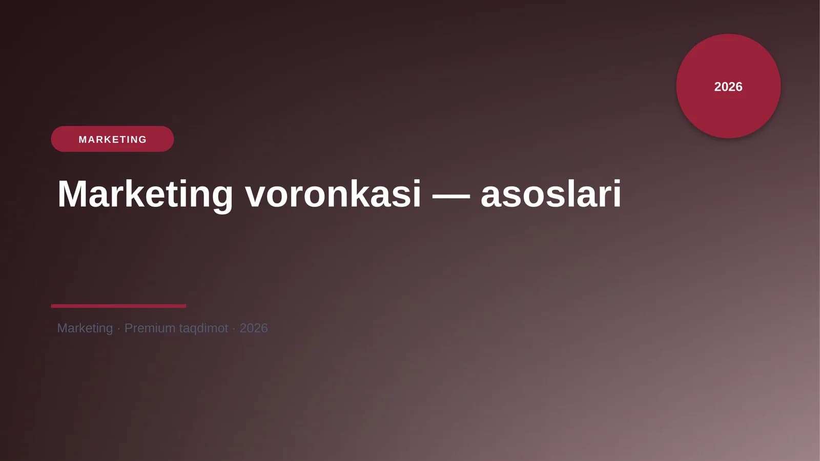 Marketing voronkasi — asoslari