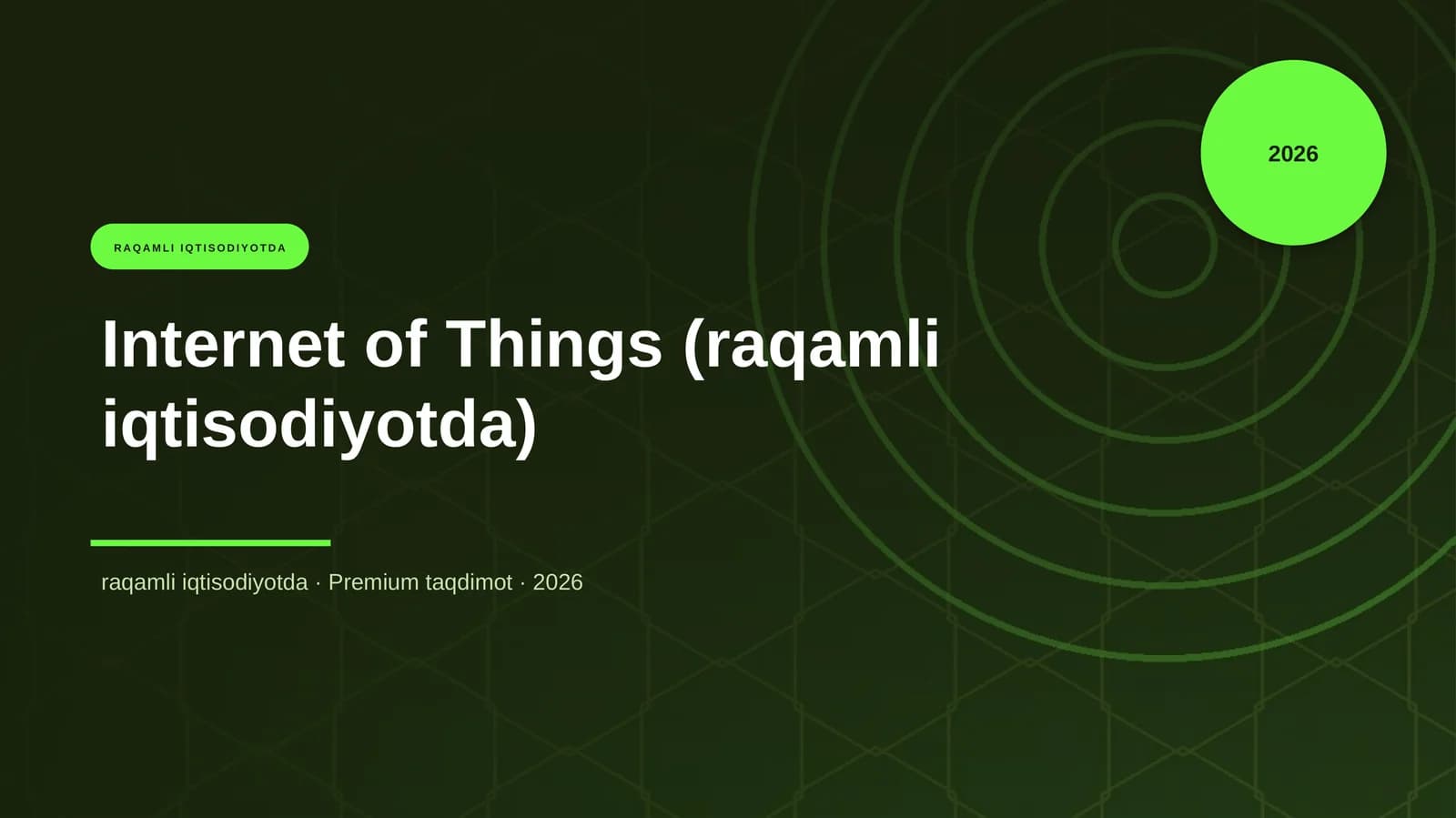 Internet of Things (raqamli iqtisodiyotda)