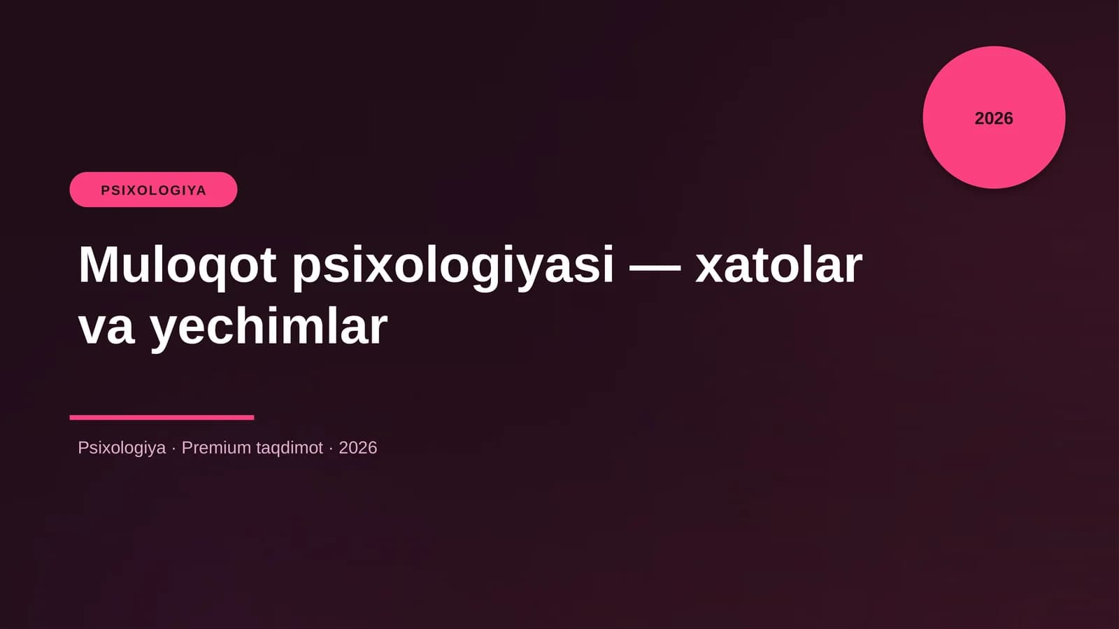 Muloqot psixologiyasi — xatolar va yechimlar