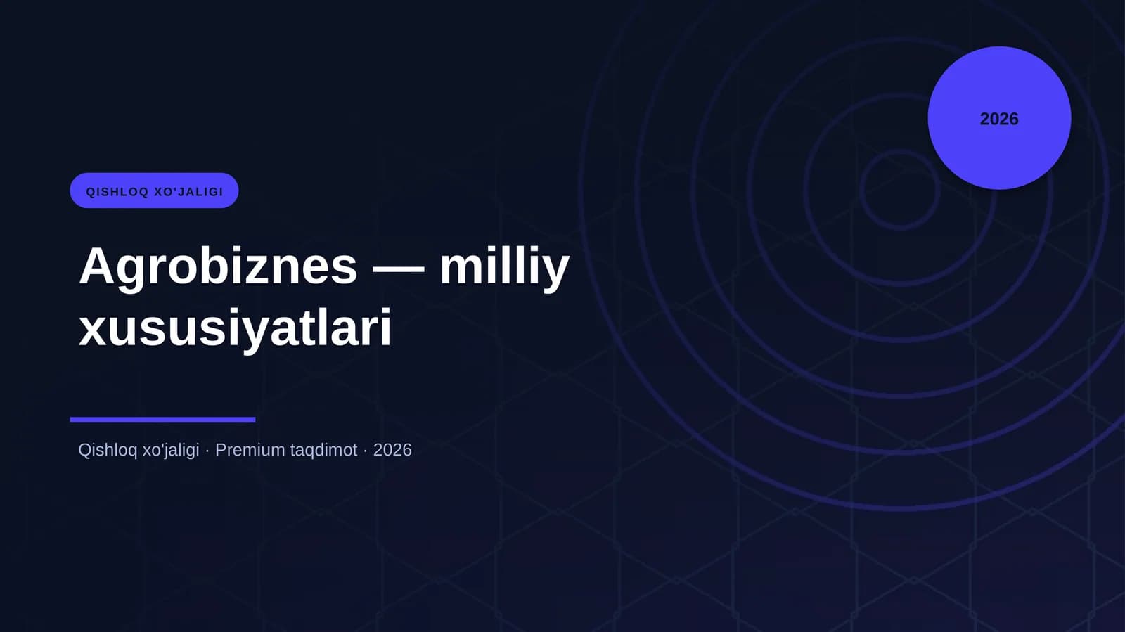 Agrobiznes — milliy xususiyatlari