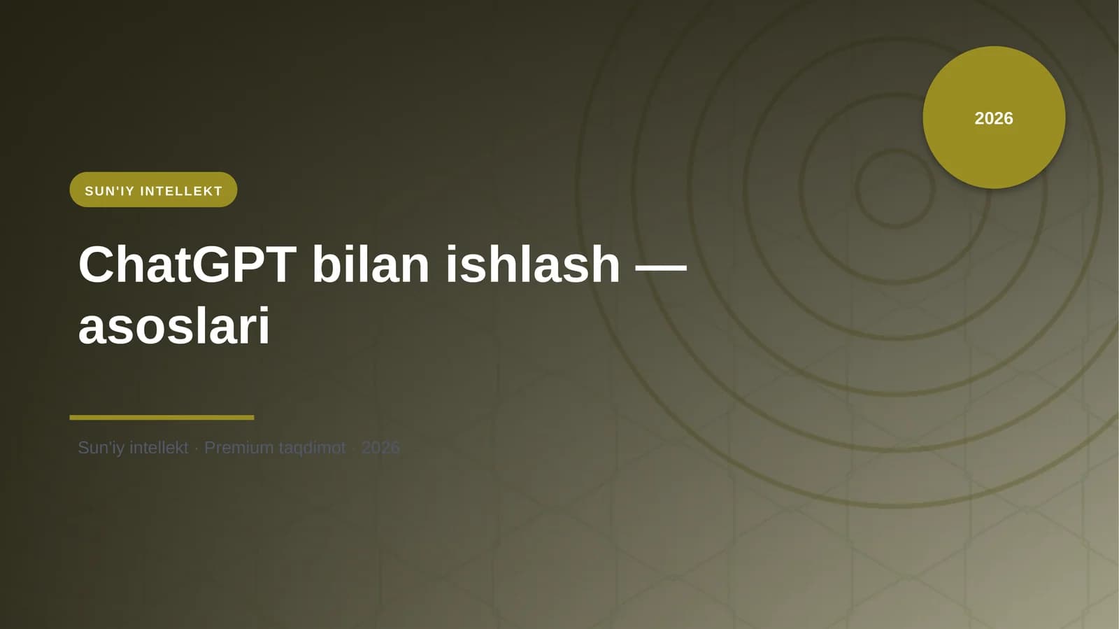 ChatGPT bilan ishlash — asoslari