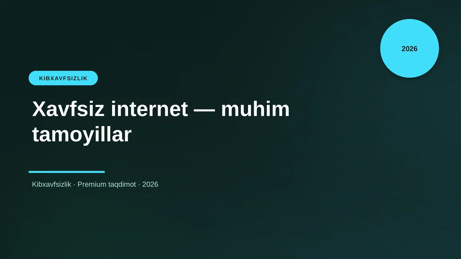 Xavfsiz internet — muhim tamoyillar