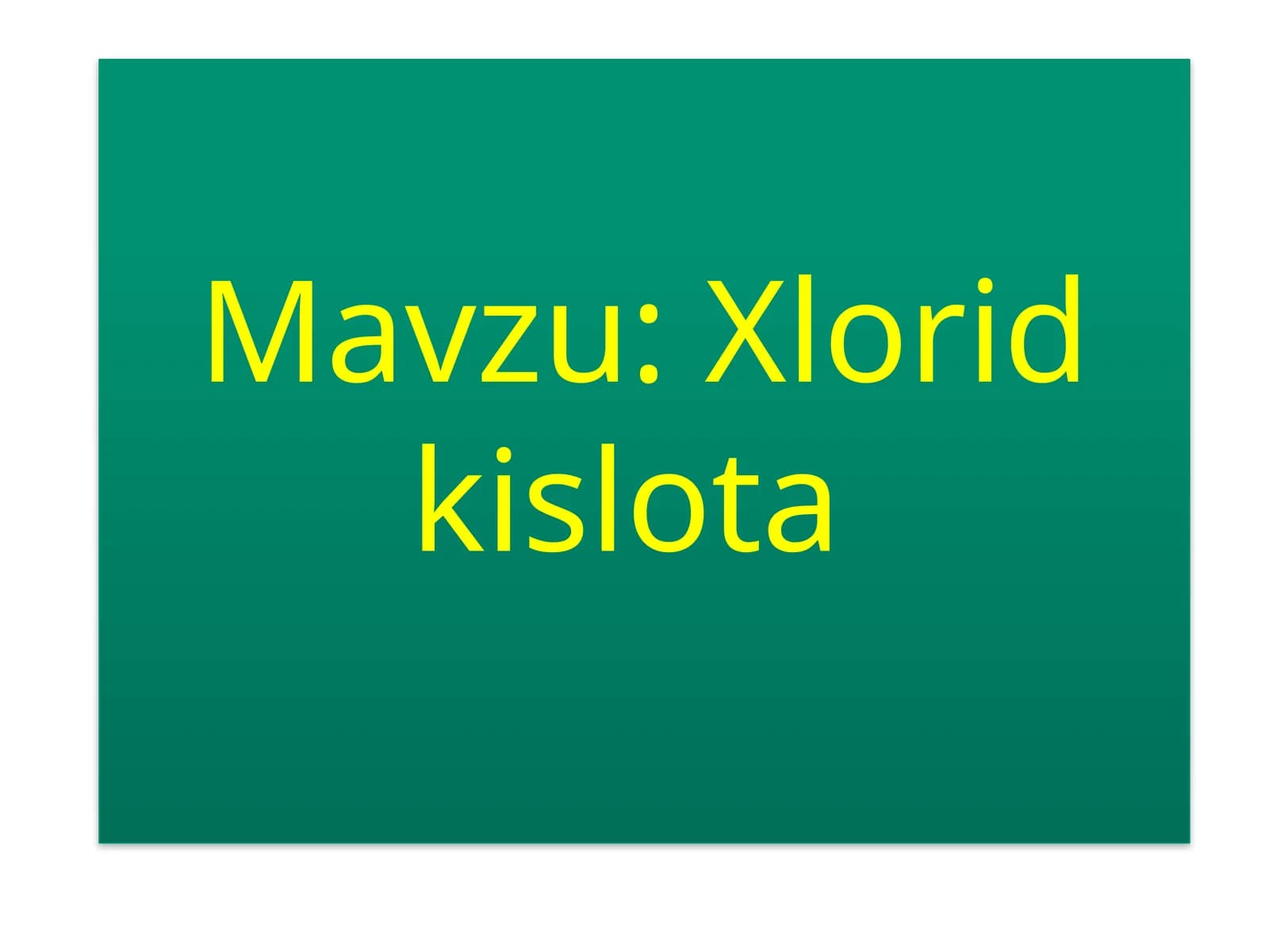 Xloridkislota