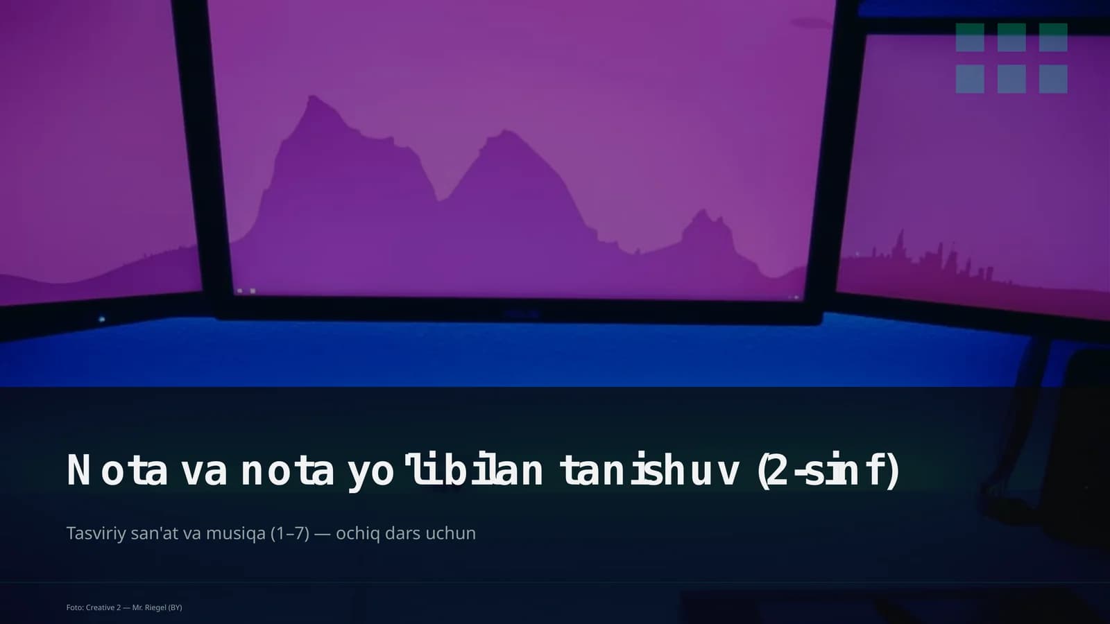 Nota va nota yo'li bilan tanishuv (2-sinf)
