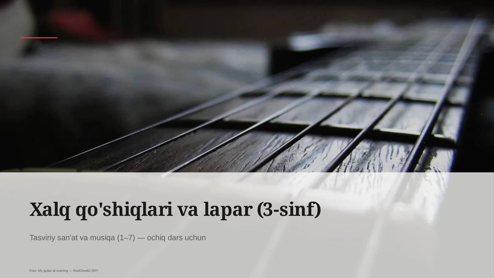 Xalq qo'shiqlari va lapar (3-sinf)