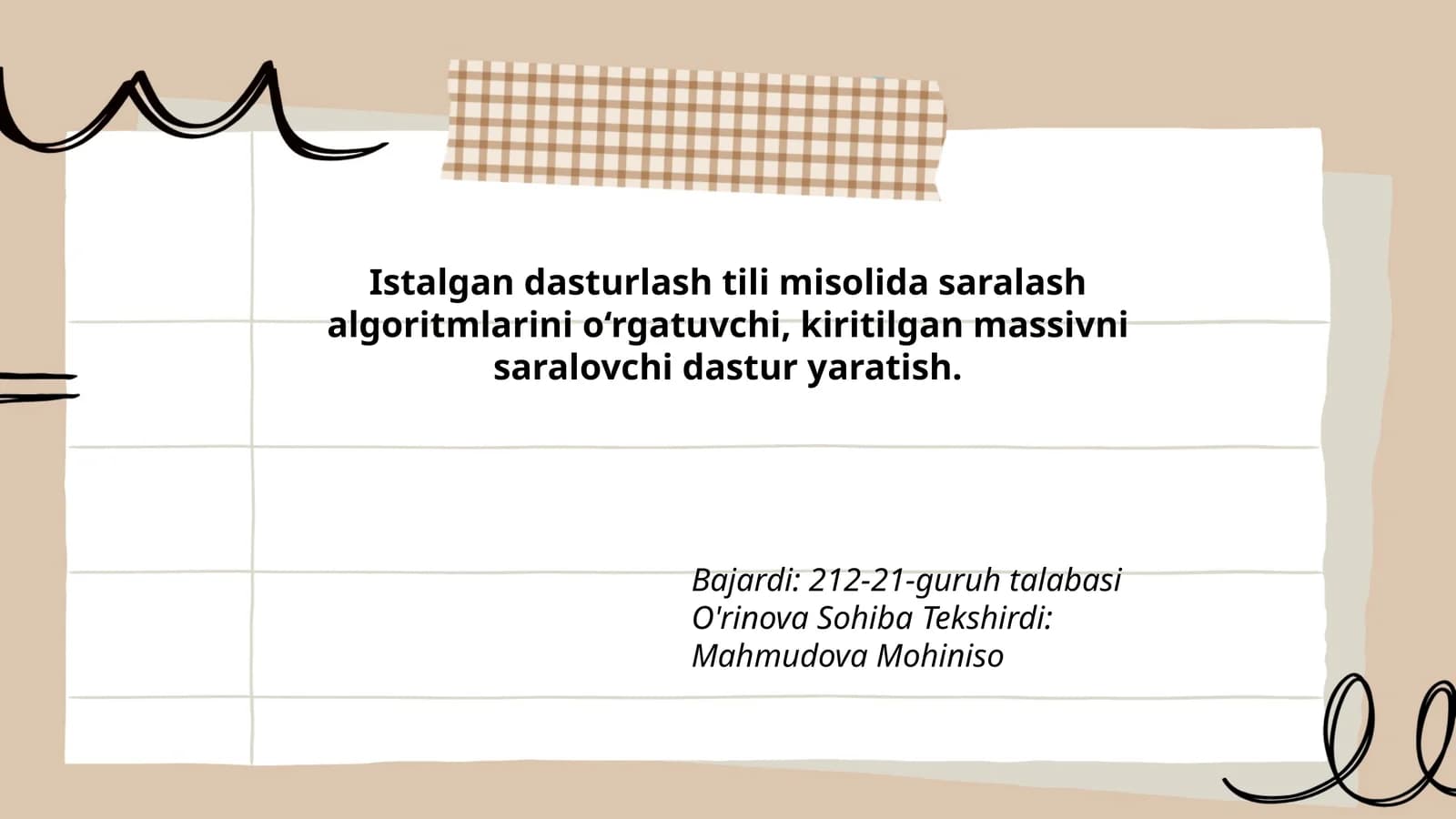 Saralash algoritmlari